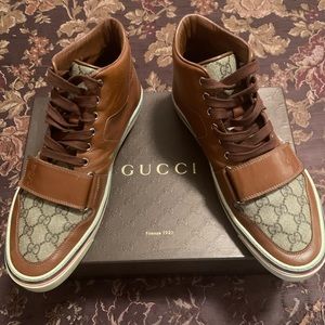 Gucci Hi-Top Lace-Up Sneakers